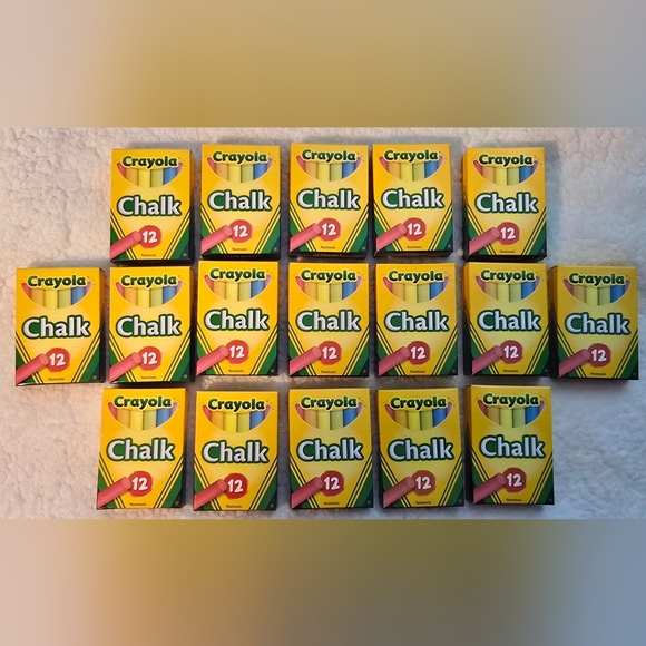 Crayola Other - 17 Boxes Crayola Multicolor Chalk 12-Pieces Each Box *Classroom Stock Up*